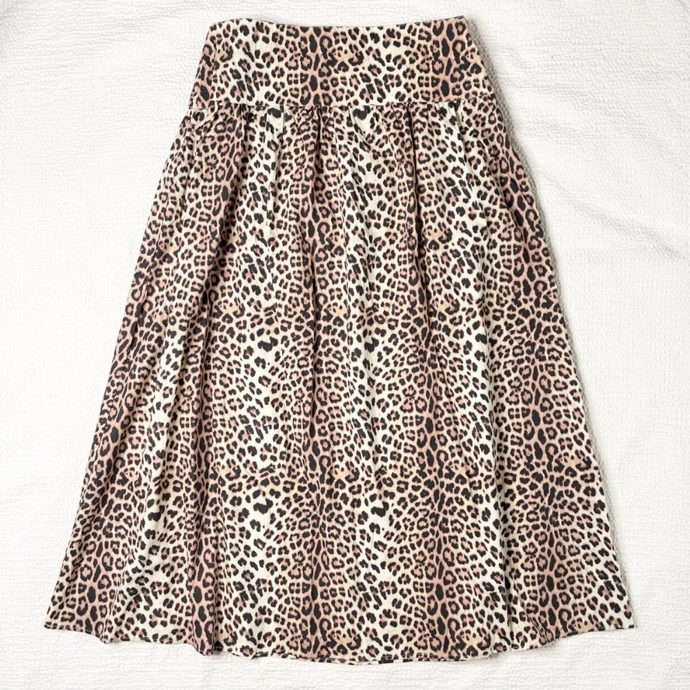 NWT ASOS Design Leopard Print Women's Maxi Skirt Size 12